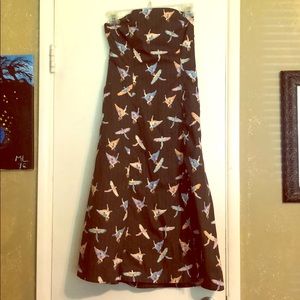 Free People Bird Print Midi Dress